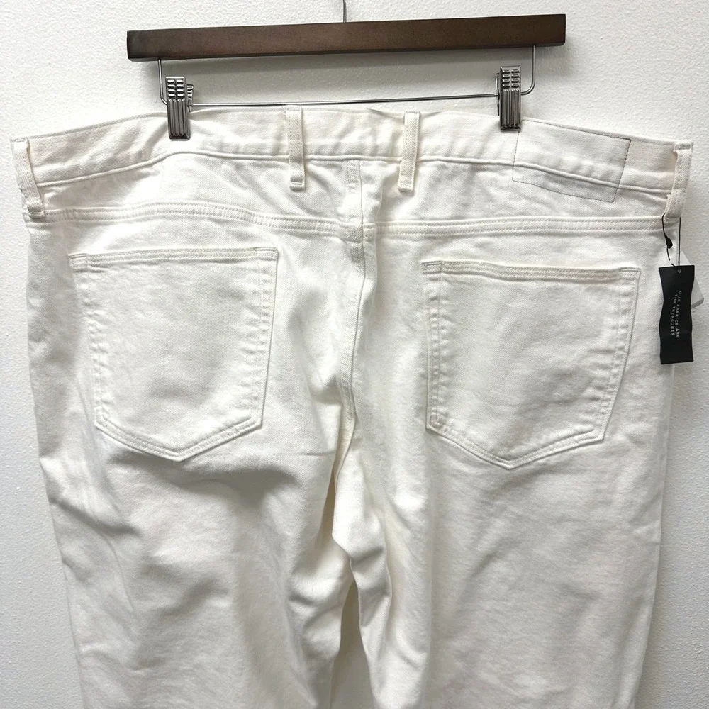 Banana‎ Republic Mens Straight Fit Organic Cotton Jeans White 44x34